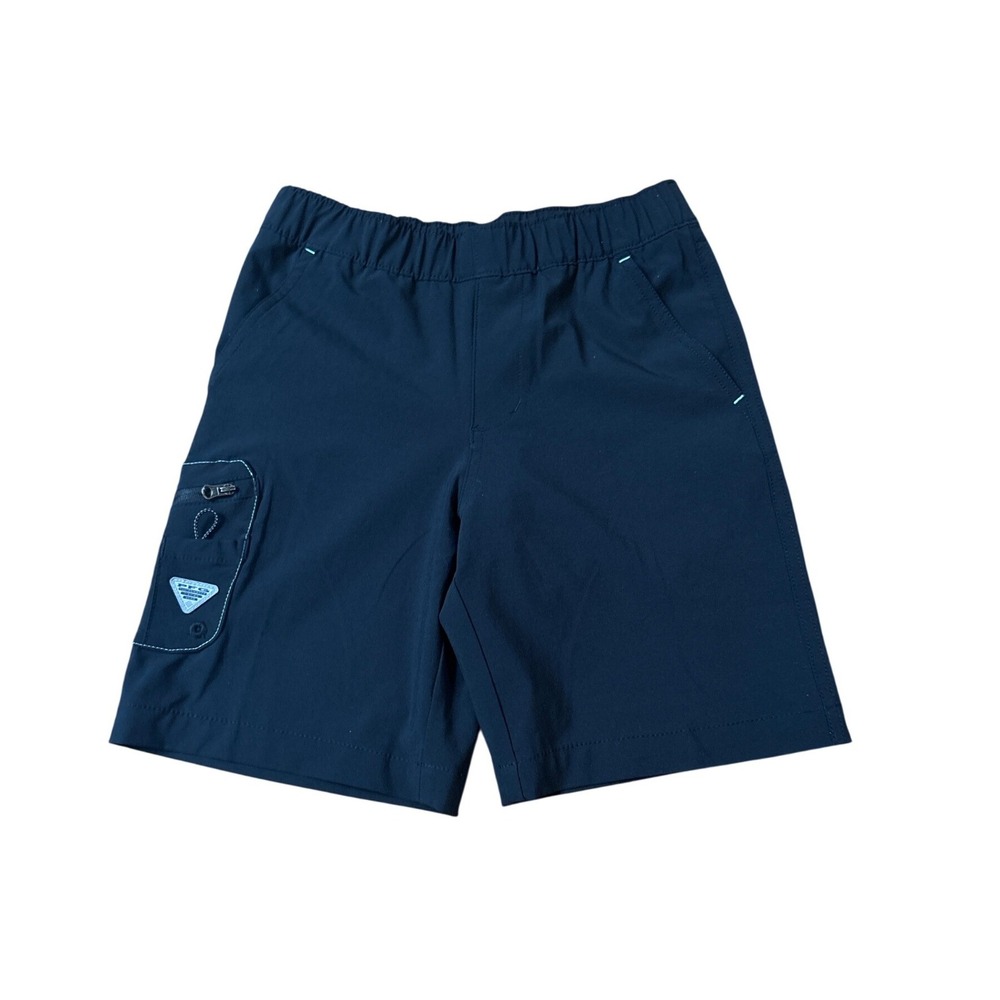 Columbia PFG Shorts Kids Black Performance Fishing Cargo SIZE S (8)